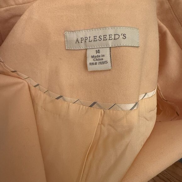 Appleseed's Vintage Wool Jacket Size‎ 14 Blazer Coat Butter Yellow - Picture 8 of 9